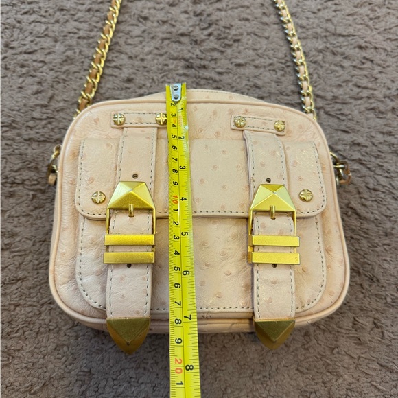 Rebecca Minkoff Ostrich Crossbody Bag Pink Peach $500 - Picture 9 of 9